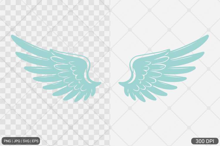 Outline Angel Wings Svg Image 19