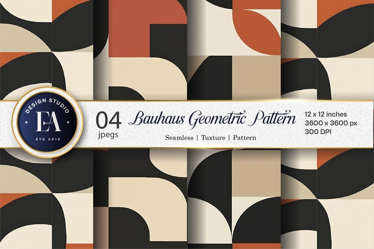 Minimalist Bauhaus Geometric Digital Paper