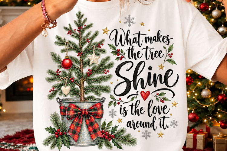 Minimalist Christmas Tree PNG, Rustic Po
