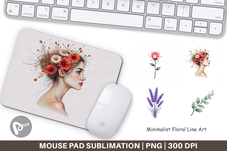 Floral Art Mouse Pad