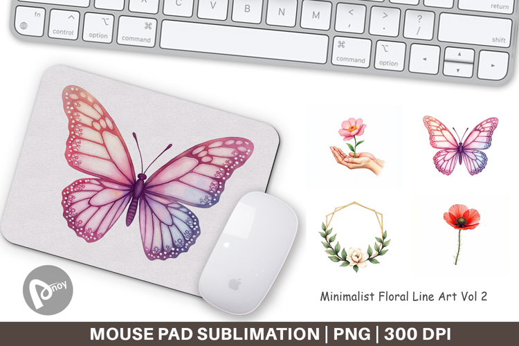 Floral Art Mouse Pad