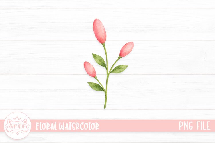 Botanical Watercolor Illustration, Floral Watercolor Design example image 1