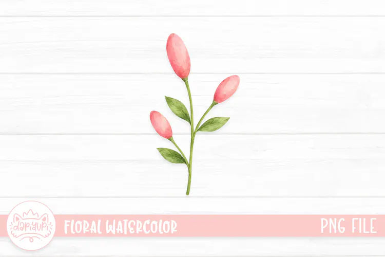 Botanical Watercolor Illustration, Floral Watercolor Design