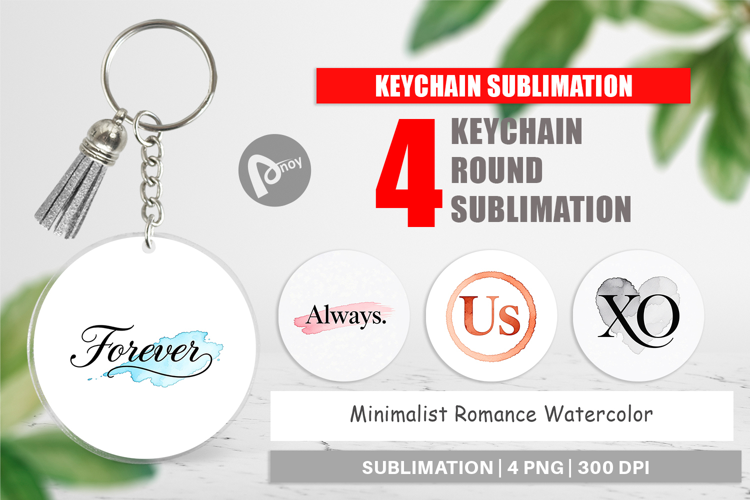 Minimalist Romance Keychain