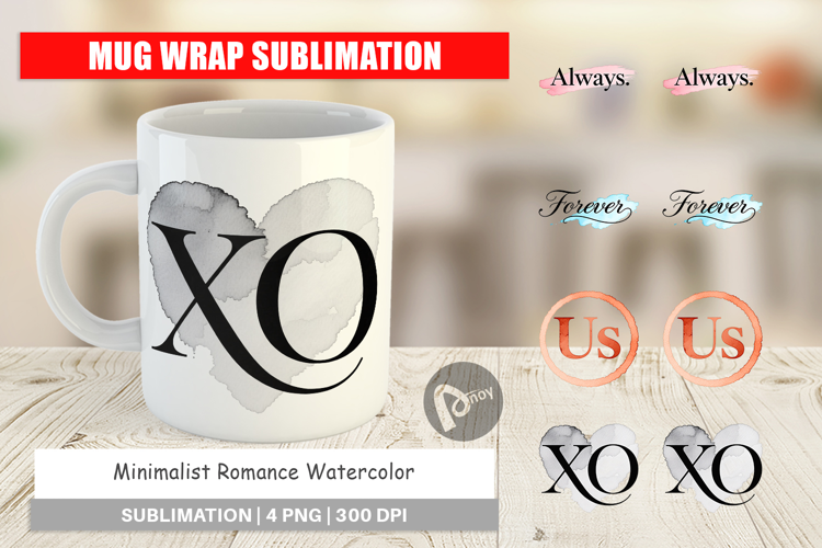 Minimalist Romance Mug Wrap