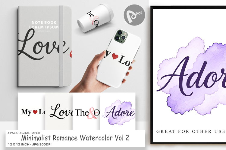 Minimalist Romance Digital Paper