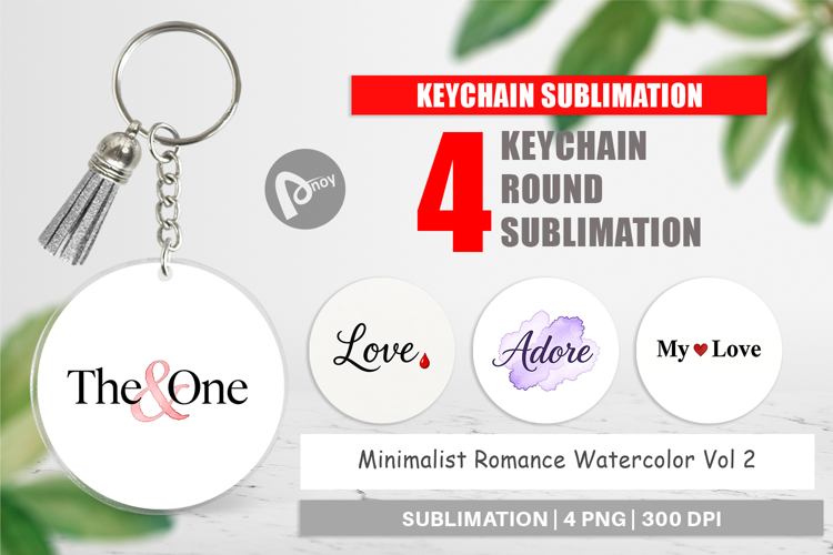 Minimalist Romance Keychain