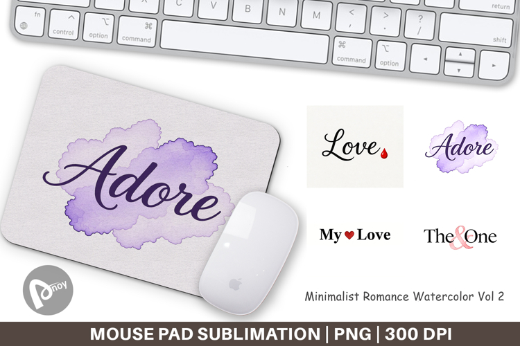 Minimalist Romance Mouse Pad