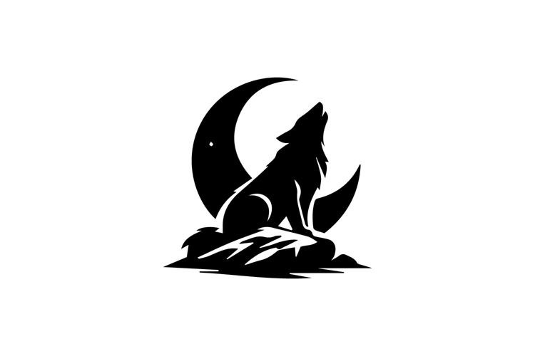 Moon Wolf Silhouette Image 13