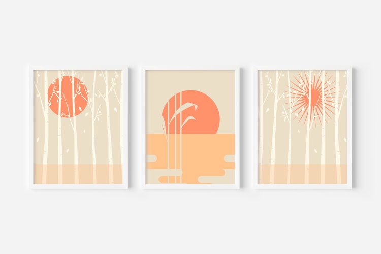 Sunset wall art / Sunrise wall art / Woods wall art