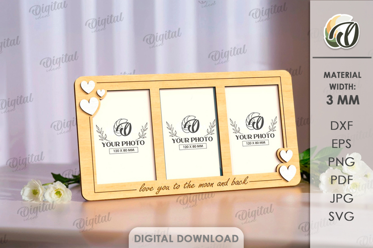 Minimalist Photo Frame Laser Cut. Picture Frame SVG