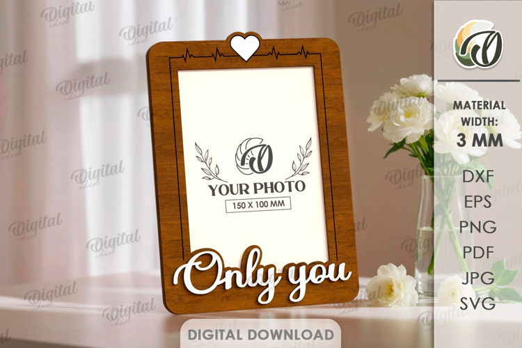 Minimalist Photo Frame Laser Cut. Picture Frame SVG