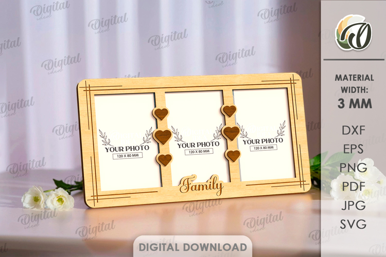 Minimalist Photo Frame Laser Cut. Picture Frame SVG