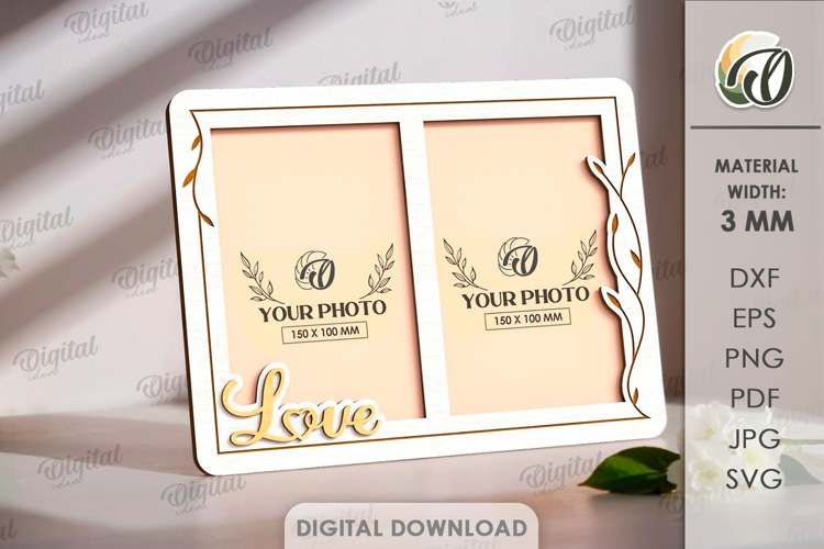 Minimalist Photo Frame Laser Cut. Picture Frame SVG