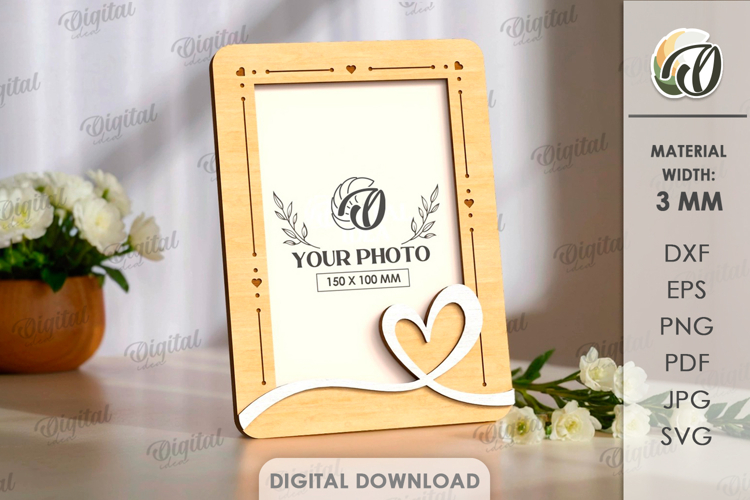 Minimalist Photo Frame Laser Cut. Picture Frame SVG