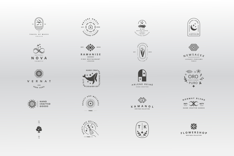 Minimalist Branding Logo Kit | 20 Artisan Templates