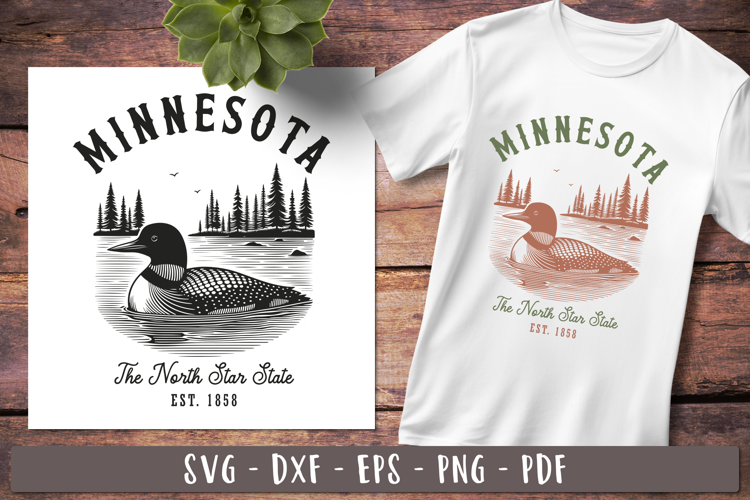 Minnesota svg | Vintage United states design