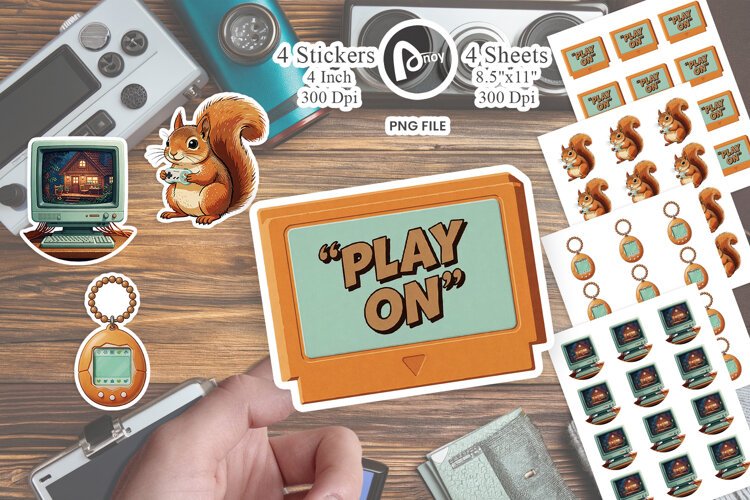 Cyber-Cabin Gamer Sticker example image 1
