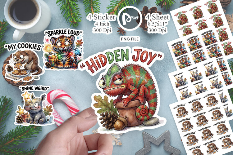 Mischievous Naughty List Zoo Sticker example image 1