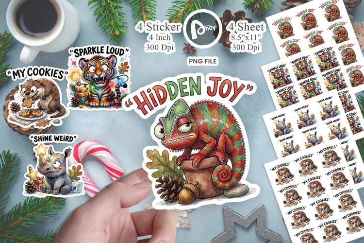 Mischievous Naughty List Zoo Sticker