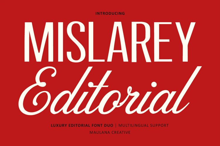 Mislarey Classic Editorial Font Duo example image 1