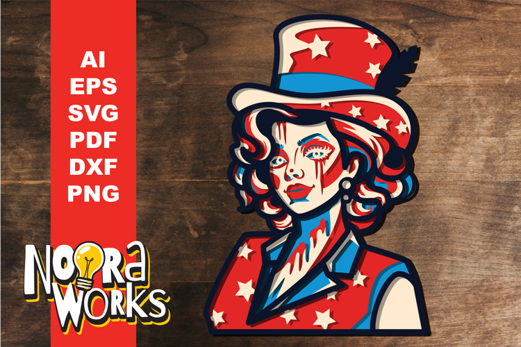 Miss America Shadow Box SVG