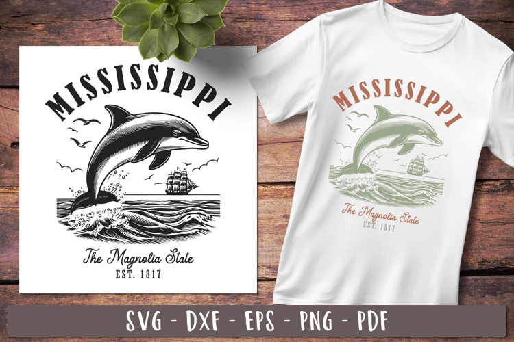 Mississippi svg Vintage United states design