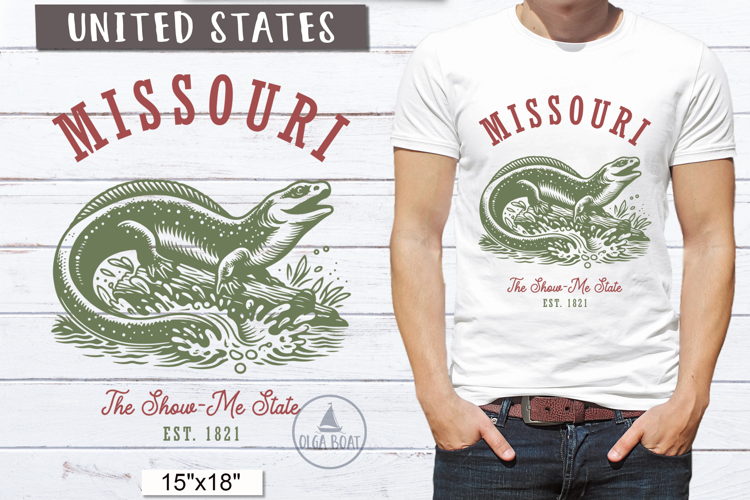 Missouri PNG | Vintage United States Sublimation Design