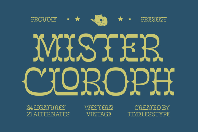 Mister Cloroph - Western Vintage Font