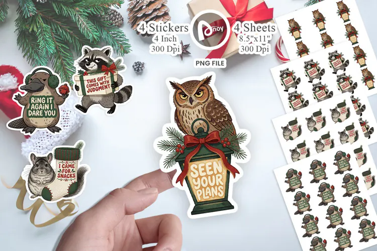 Mistletoe Side-Eye Sarcastic Pets Sticker