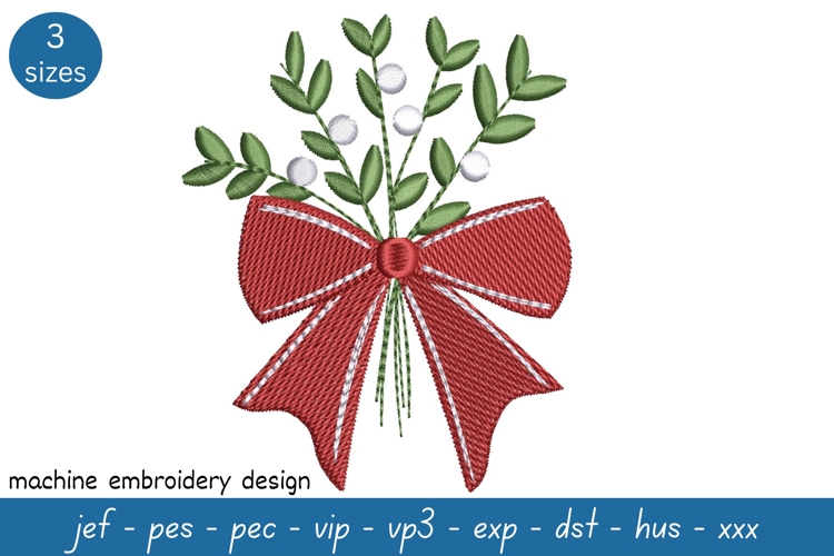 Mistletoe Embroidery Design