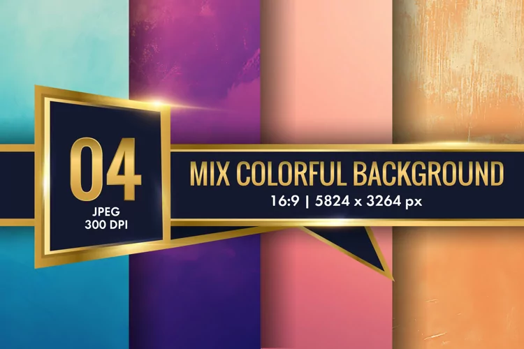 Mix Colorful Background Digital Paper | Texture Background