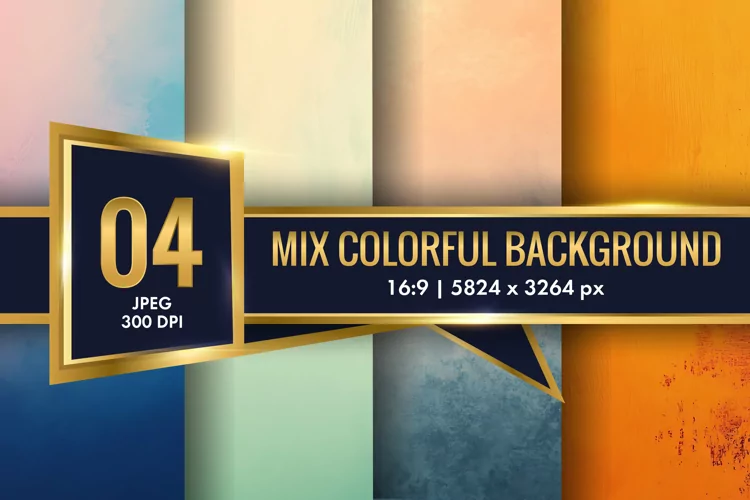 Mix Colorful Background Digital Paper | Texture Background