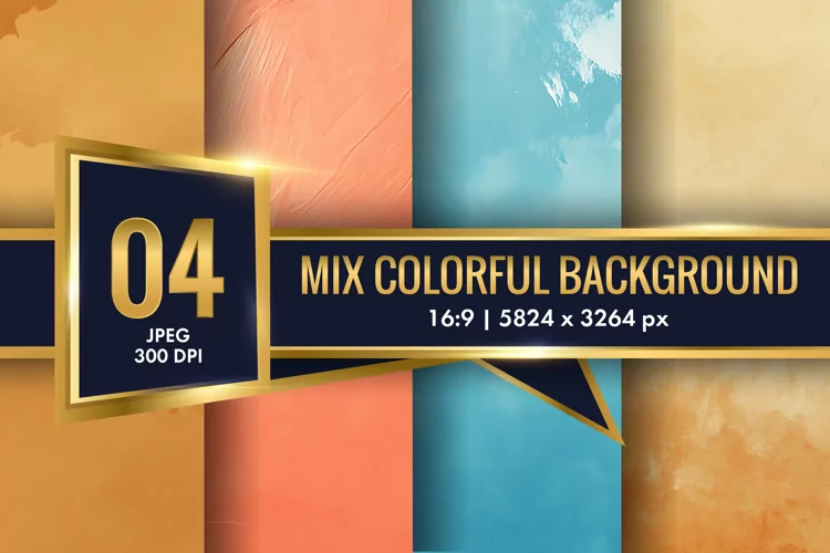 Mix Colorful Background Digital Paper | Texture Background