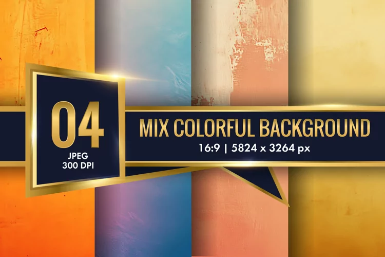 Mix Colorful Background Digital Paper | Texture Background