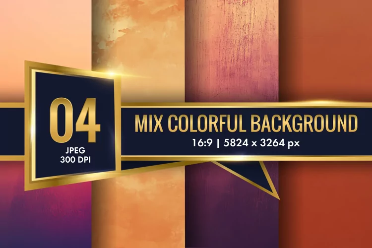 Mix Colorful Background Digital Paper | Texture Background