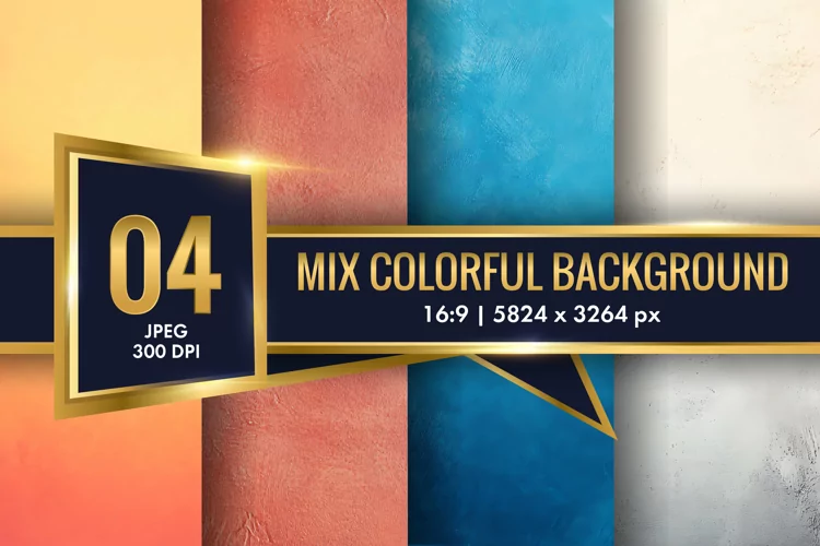 Mix Colorful Background Digital Paper | Texture Background