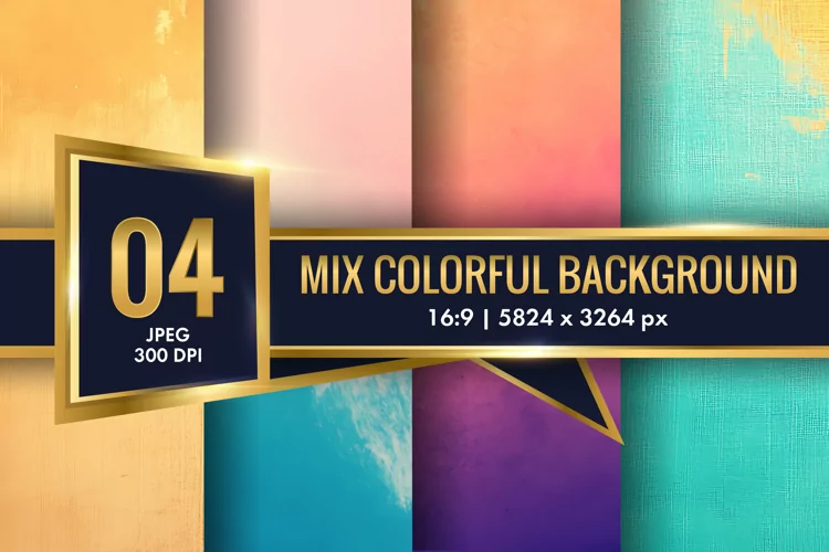 Mix Colorful Background Digital Paper | Texture Background