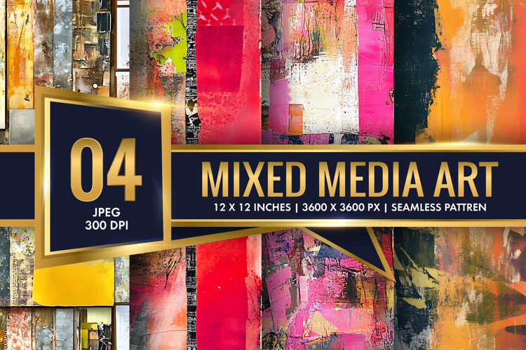 Mixed Media Art Digital Paper