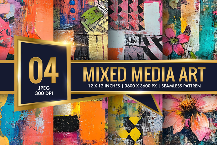 Mixed Media Art Digital Paper