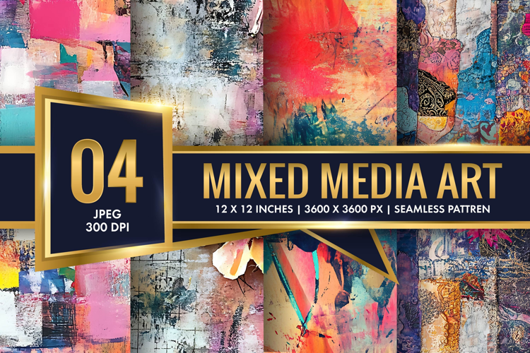 Mixed Media Art Digital Paper