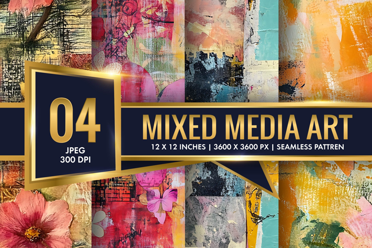 Mixed Media Art Digital Paper