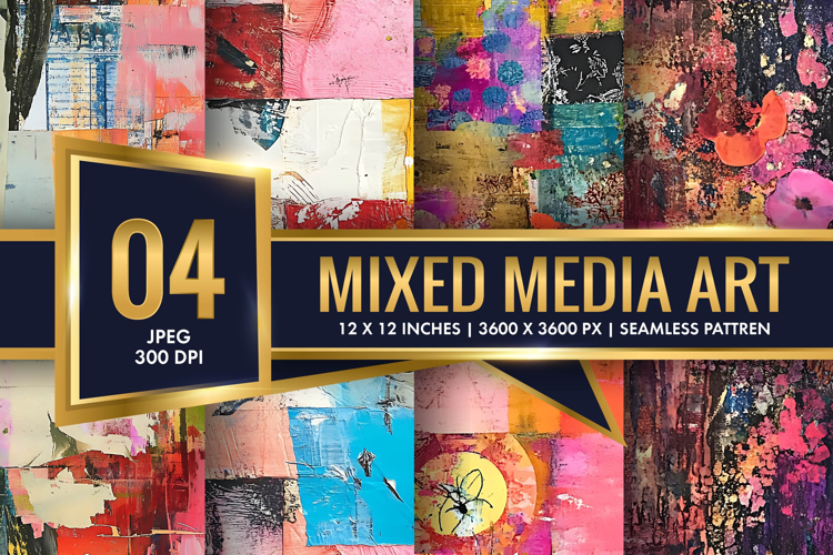 Mixed Media Art Digital Paper