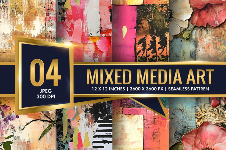 Mixed Media Art Digital Paper