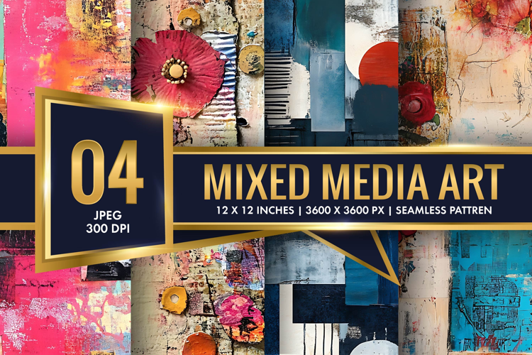 Mixed Media Art Digital Paper