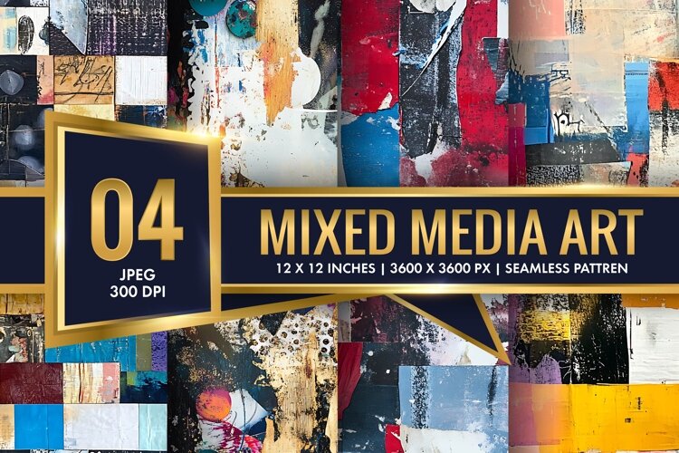Mixed Media Art Digital Paper example image 1
