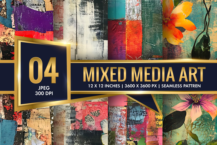 Mixed Media Art Digital Paper