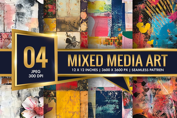 Mixed Media Art Digital Paper