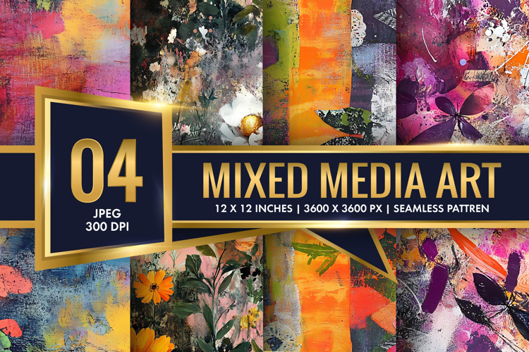 Mixed Media Art Digital Paper