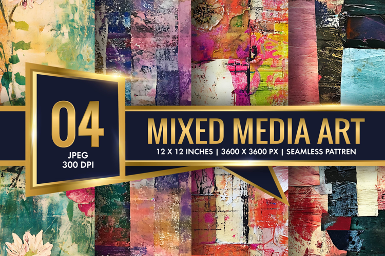 Mixed Media Art Digital Paper